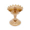 Brass Flower Shaped Diya With Stand  Pack Of 10 - 580gms